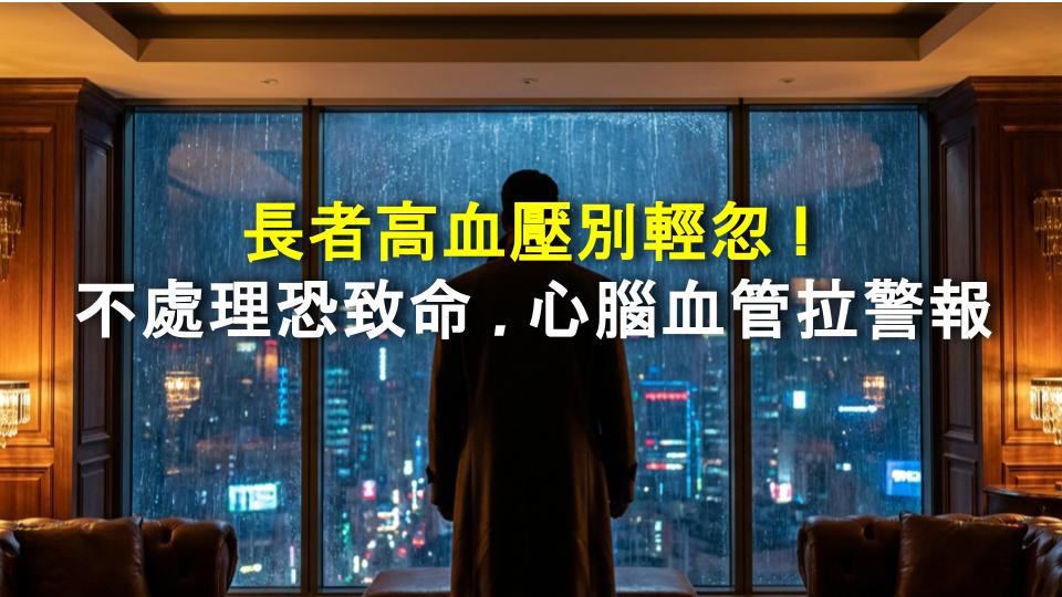 長者高血壓別輕忽！不處理恐致命，心腦血管拉警報