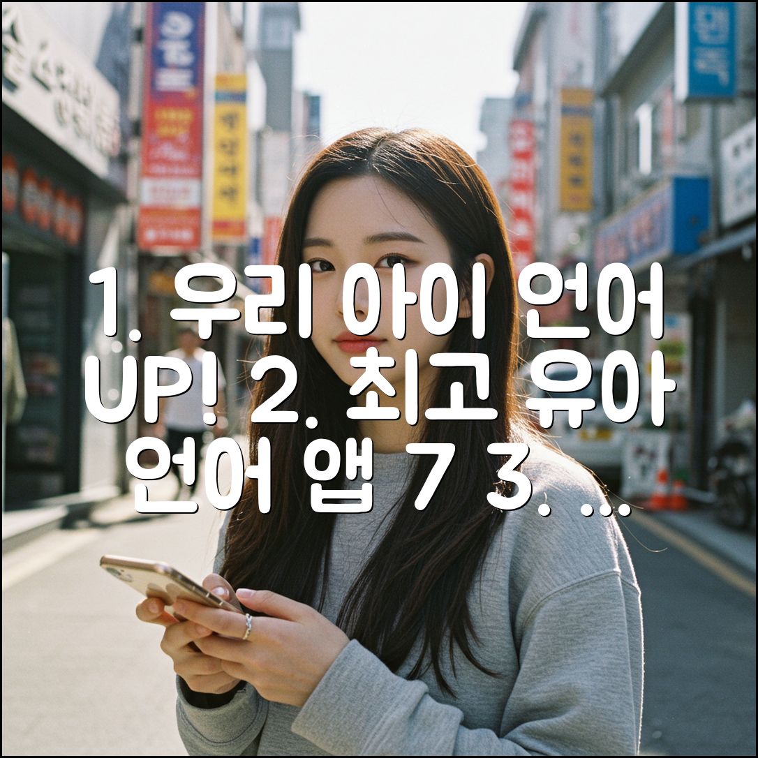 우리 아이 언어 능력 UP! 추천 유아 언어 교육 앱 7가지