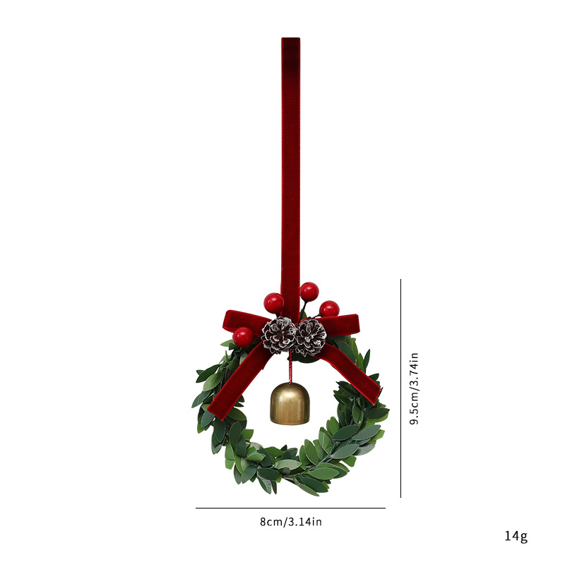 Christmas Wreath Pendant with Bells