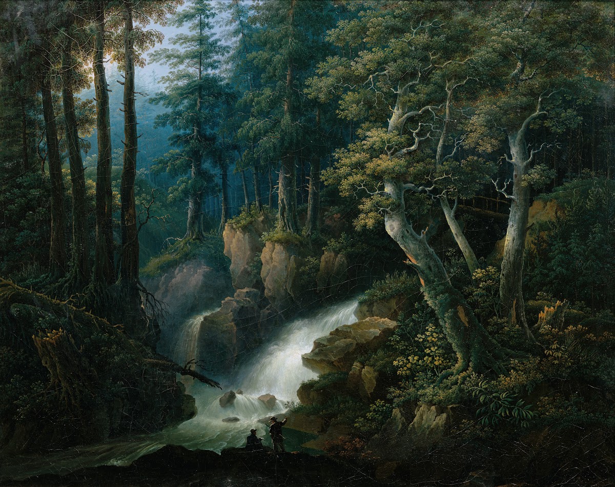 Der Wasserfall der Ilse auf dem Brocken im Harzgebirge 1830