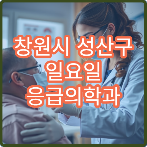 창원시 성산구 일요일 응급의학과 진료 병원 응급처치 가능