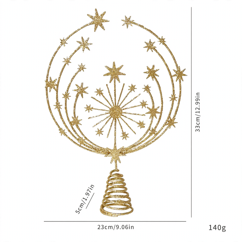 Christmas tree topper star made of iron