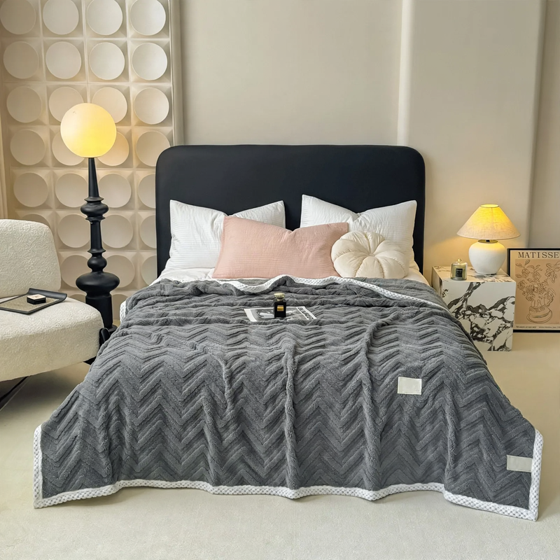 Versatile Coral Fleece Throw Blanket