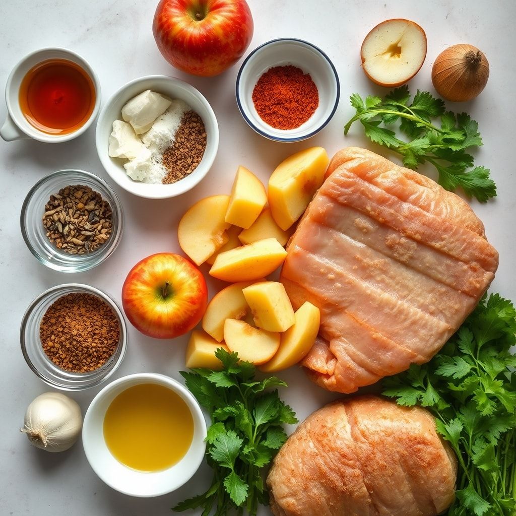 Ingredients for Slow Cooker Fried Apples Recipe for Easy Holiday Sides (Homemade Comfort)