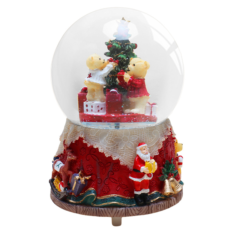 Dekorative Spieluhr mit Schneekugel-Motiv