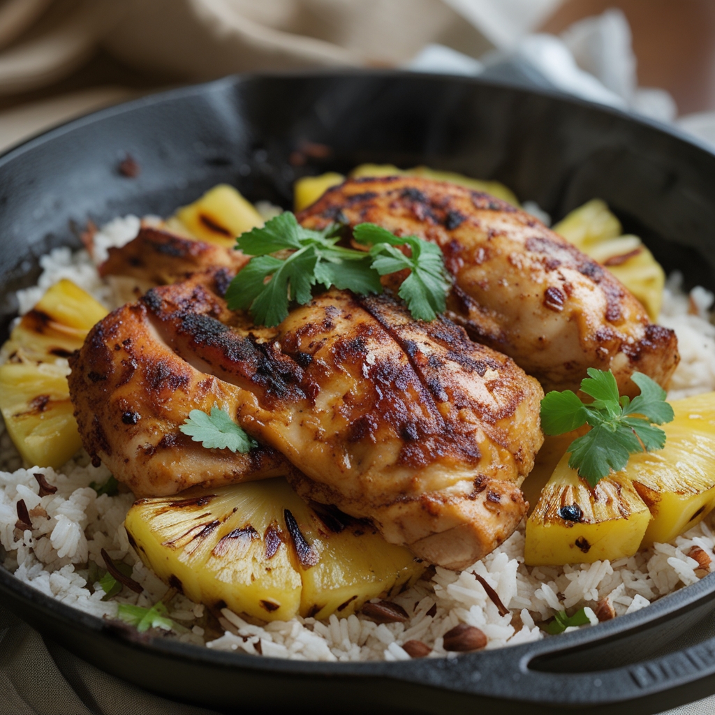 Final Jerk Chicken & Pineapple Skillet with Coconut Lime Rice