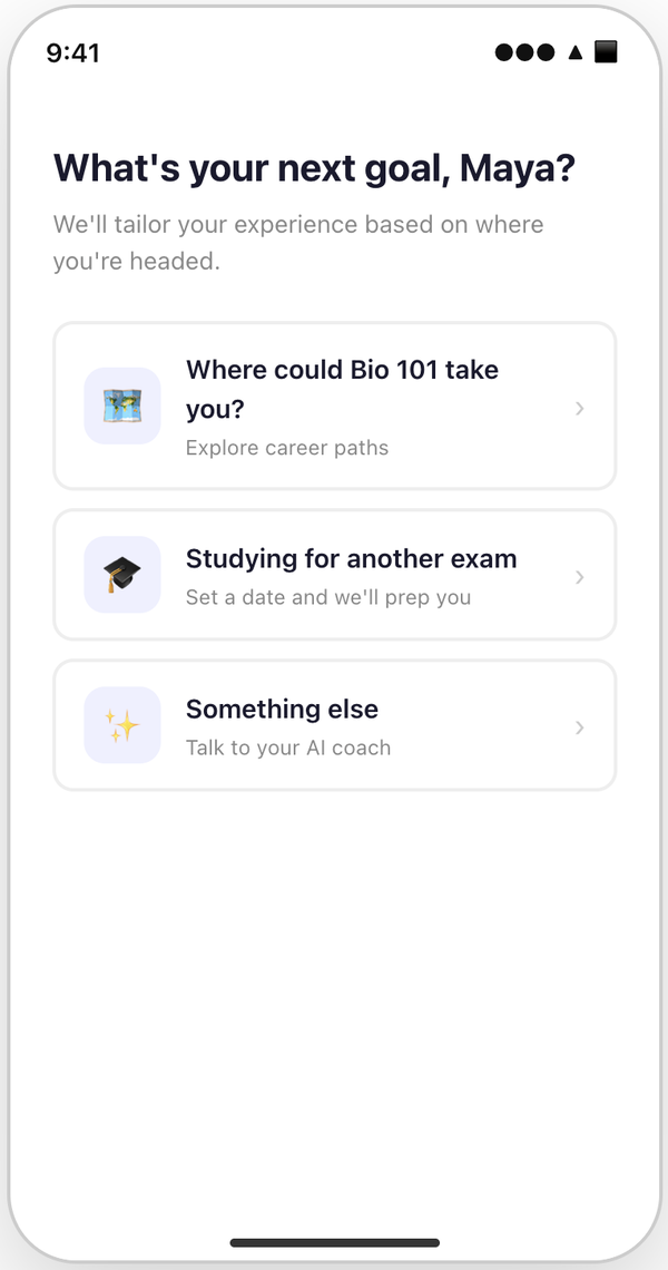 What's your next goal, Maya?