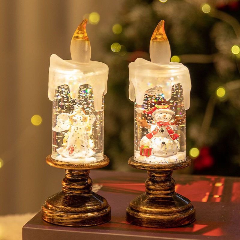 LED Christmas candle with lighting effect, table decoration