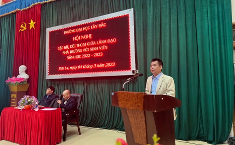 Hội nghị gặp gỡ, đối thoại giữa lãnh đạo Nhà trường với sinh viên năm học 2022 - 2023