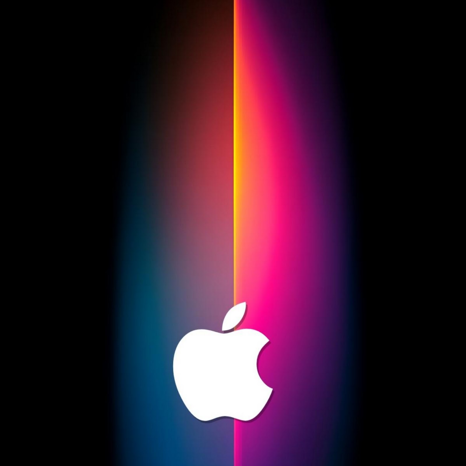 Download Apple Logo Neon Light Wallpaper Full HD iPhone