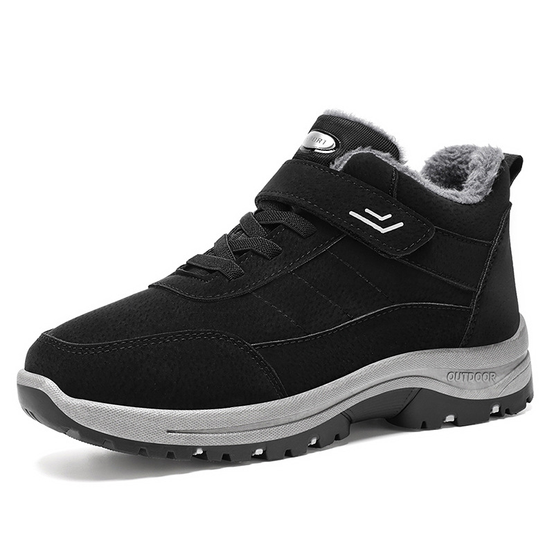 Gefütterte Unisex-Winterstiefel mit Klettverschluss