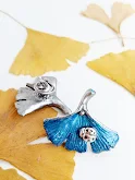Blue Ginkgo pins - foto 2
