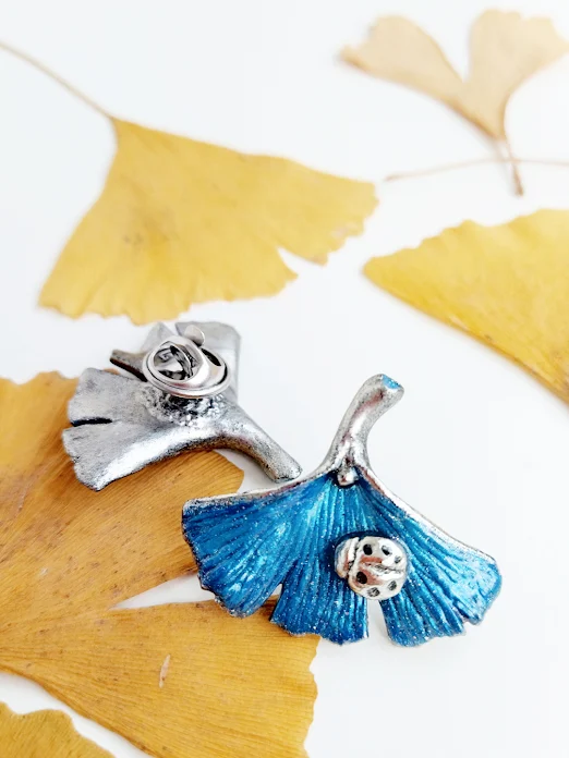 Blue Ginkgo pins - foto 2