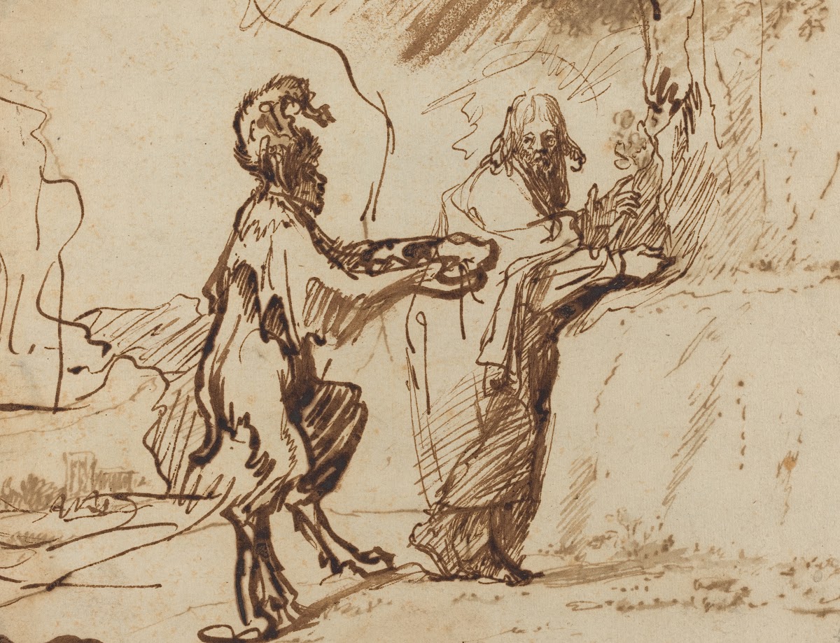 Satan Tempting Christ to Change Stones into Bread 1635 1640