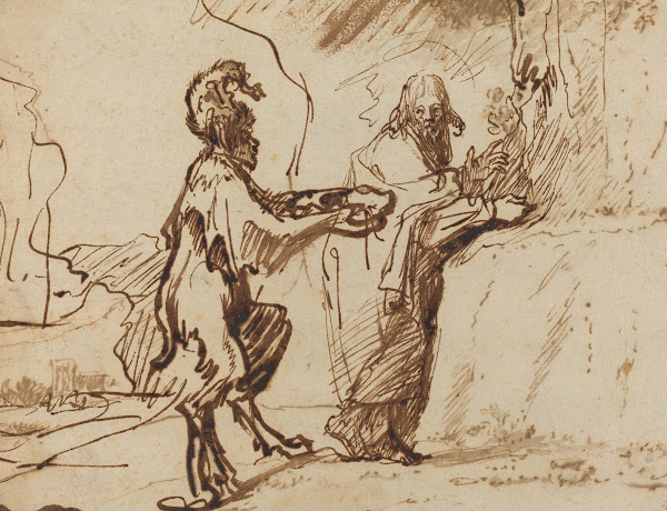 Satan Tempting Christ to Change Stones into Bread 1635 1640