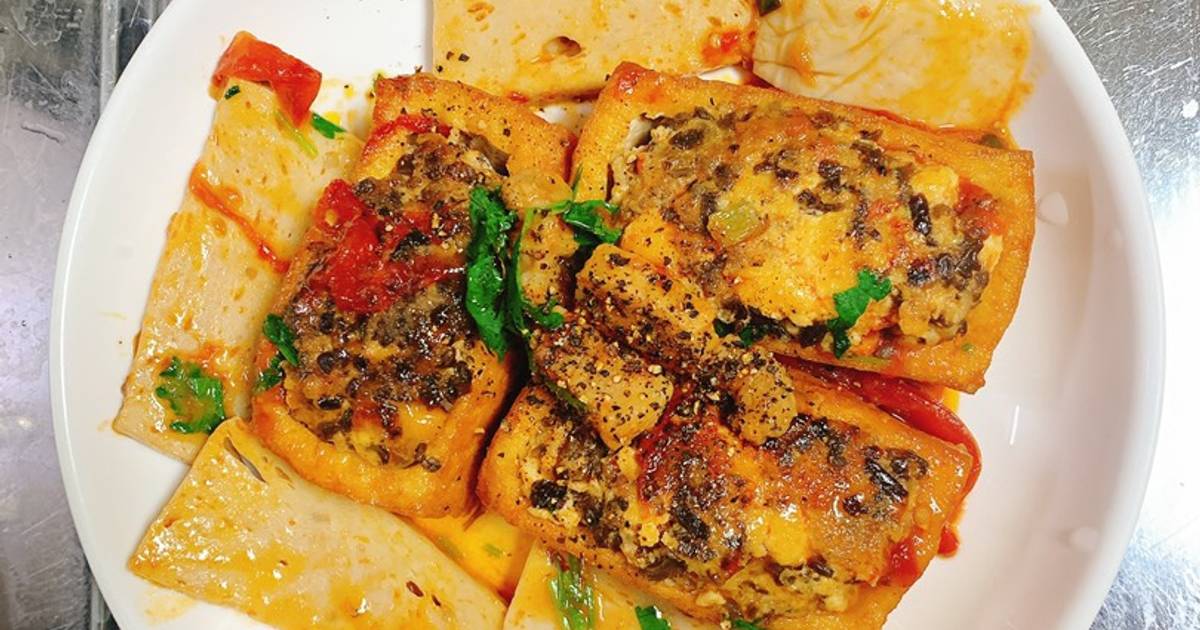 Đậu nhồi thịt sốt cà chua