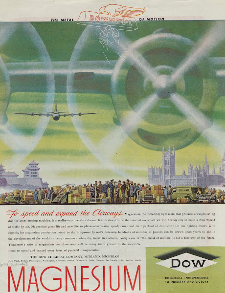 To Speed and Expand the Airways Advertisement for Dow Magnesium Circa 1944