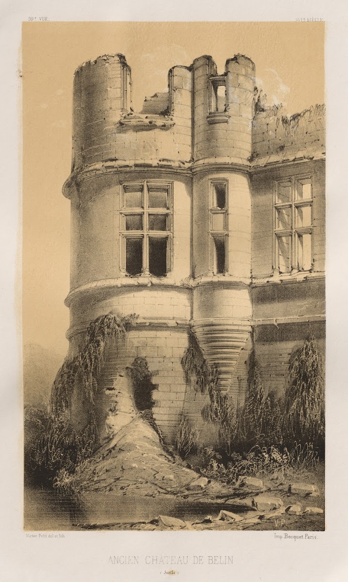 Ancien Château de Belin Sarthe 1860