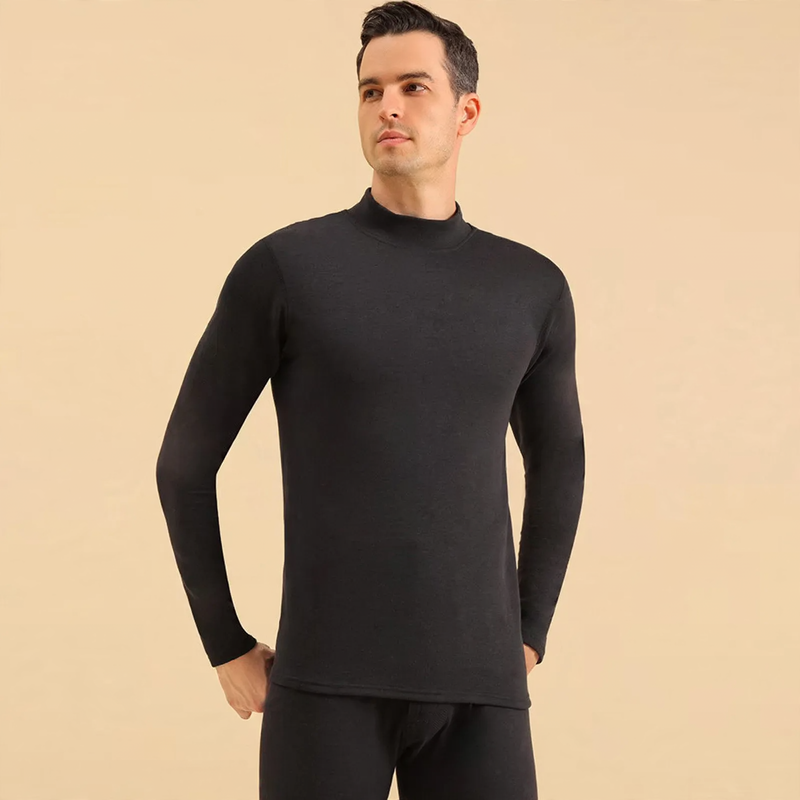 Thermal set for men and women, lamb fleece imitation, high collar