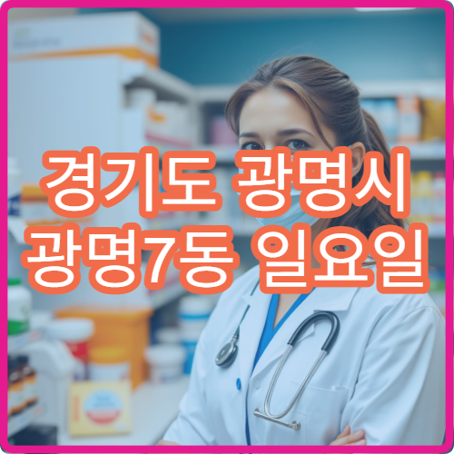 경기도 광명시 광명7동 일요일 문 여는 당번 약국 운영 정보