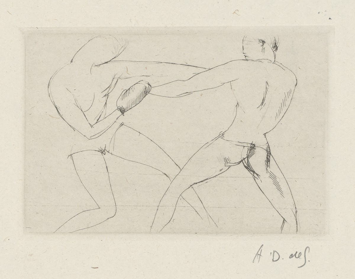 Tableau de la boxe illustré de 29 gravures à leau forte pl 60 1923