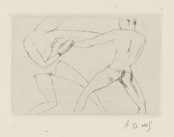 Tableau de la boxe illustré de 29 gravures à leau forte pl 60 1923