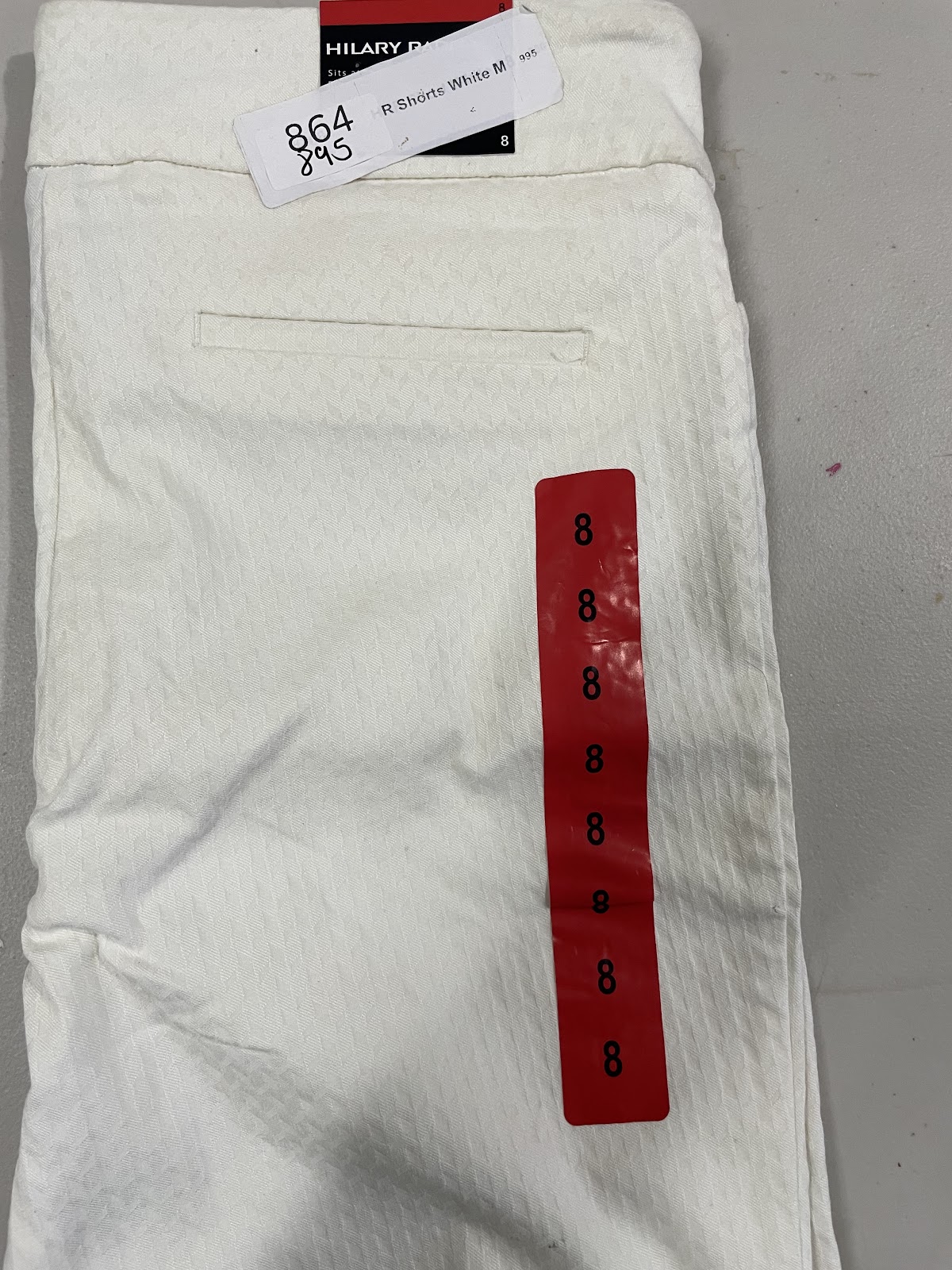 HR Shorts Textured White M #0864