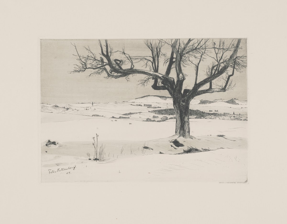 Winter Landscape with a Tree 1905
