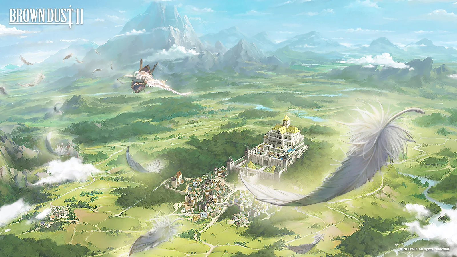 Brown Dust II Fantasy Valley Citadel - Fantasy Digital Painting 4K Wallpaper (3840x2160)