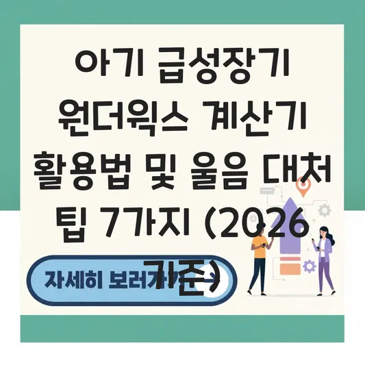 원더윅스 계산기 사용법 및 아기 급성장기 울음 달래는 노하우 대표 이미지