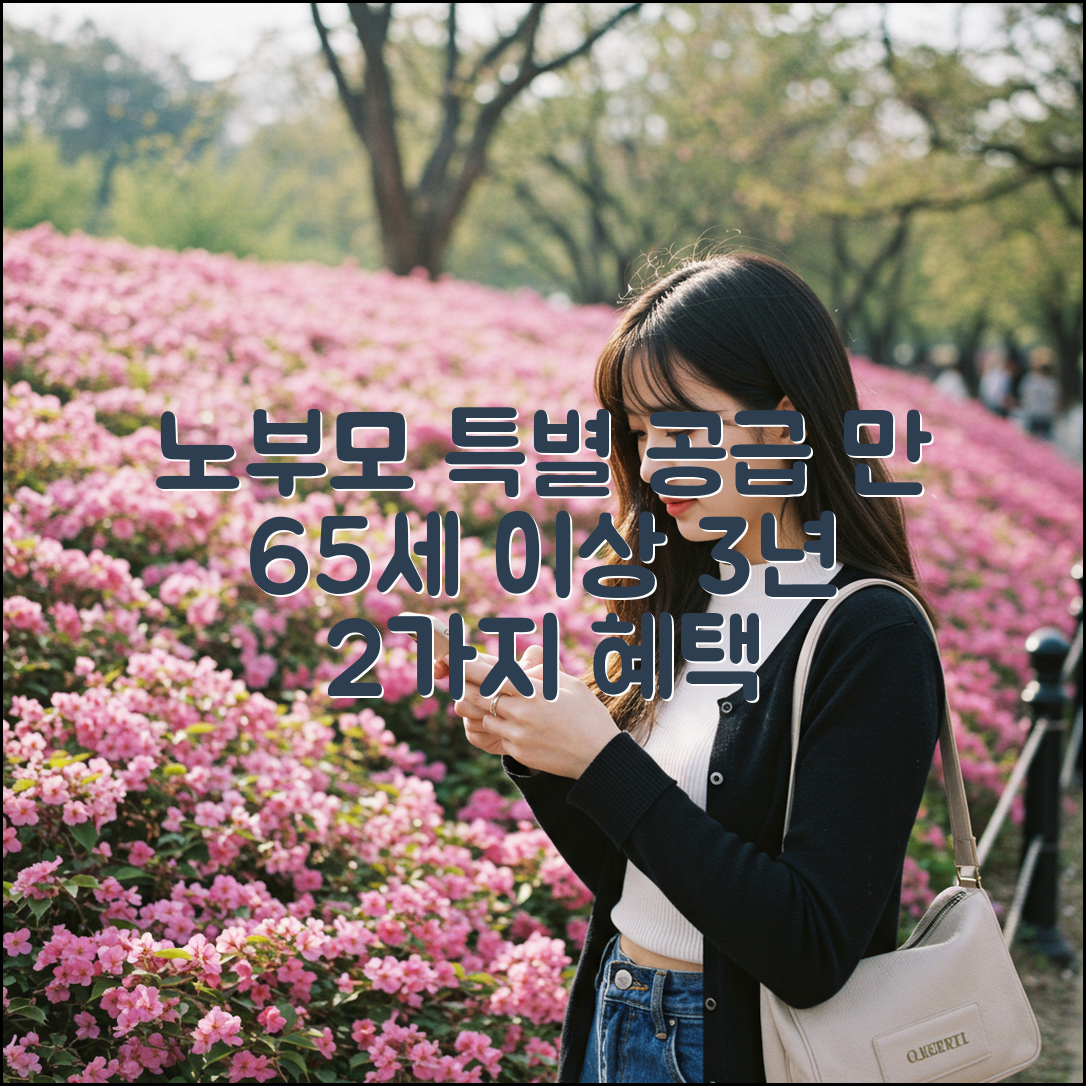 만 65세 이상 3년 부양, 노부모 특별 공급 2가지 혜택