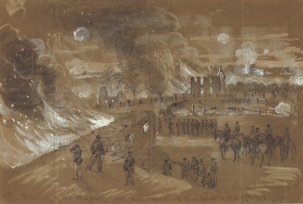 Burning of Mr Mumas houses and barns at the fight of the 17th of Sept 1862