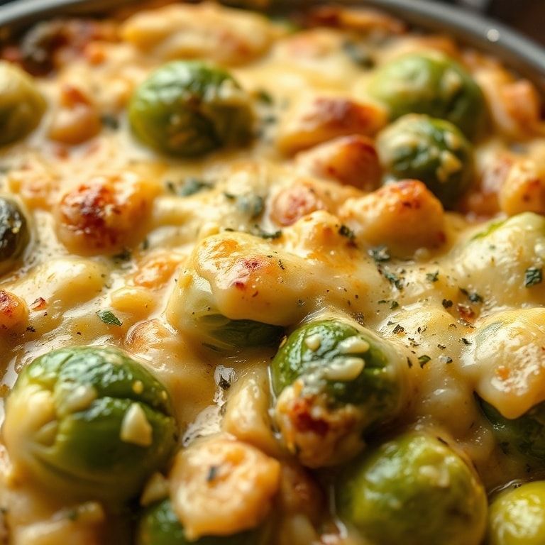 Creamy Brussels Sprouts Casserole with Cheese – Easy Cheesy Comfort Dish