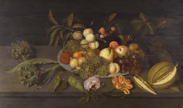 Still Life With Apples Pears Grapes And Other Fruits In AChinese Porcelain Bowl