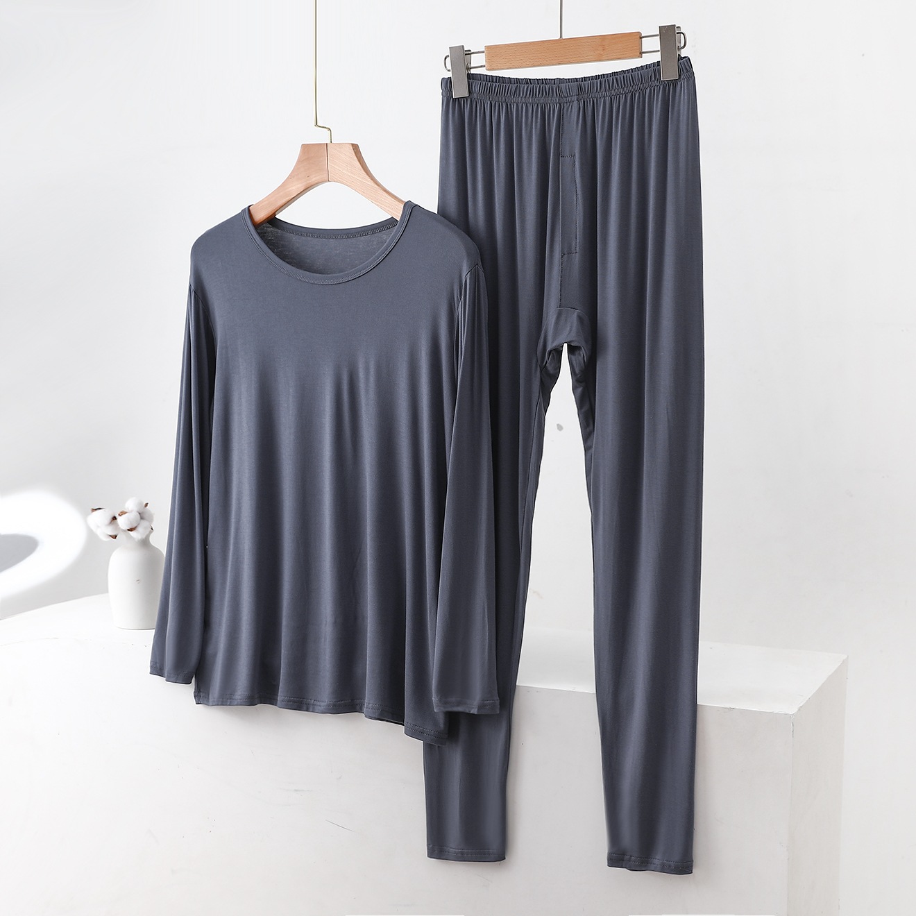 Men's Thermal Underwear Set, Modal, Plus Sizes