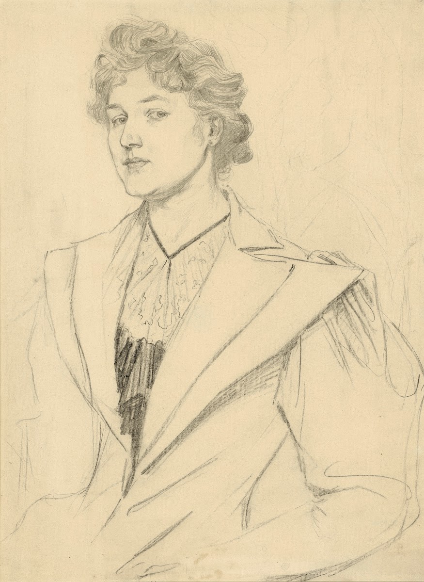 Porträt einer jungen Frau Porträtstudie 1895