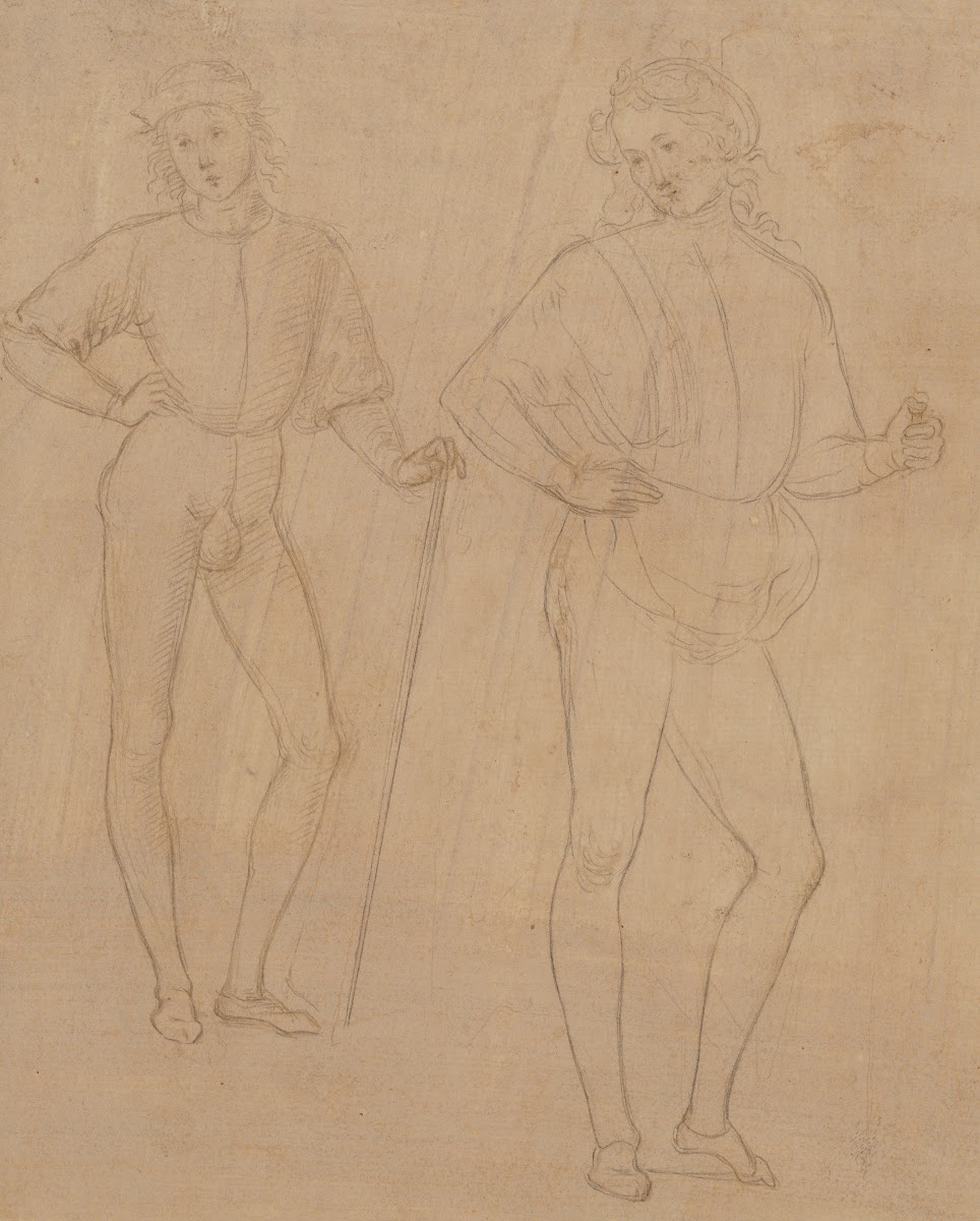 Two Studies of a Standing Youth in Quattrocento Clothing ca 1504