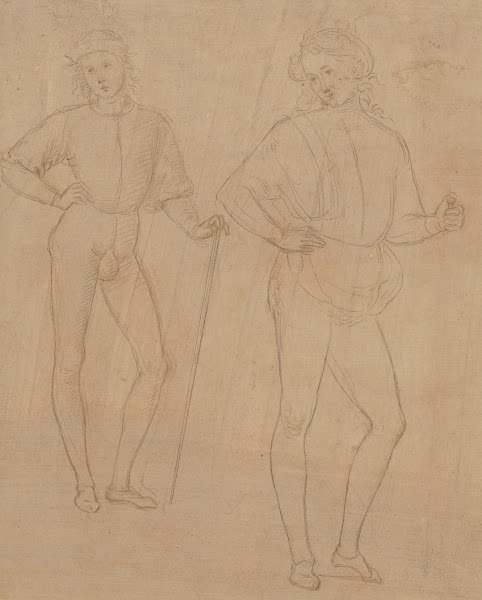 Two Studies of a Standing Youth in Quattrocento Clothing ca 1504
