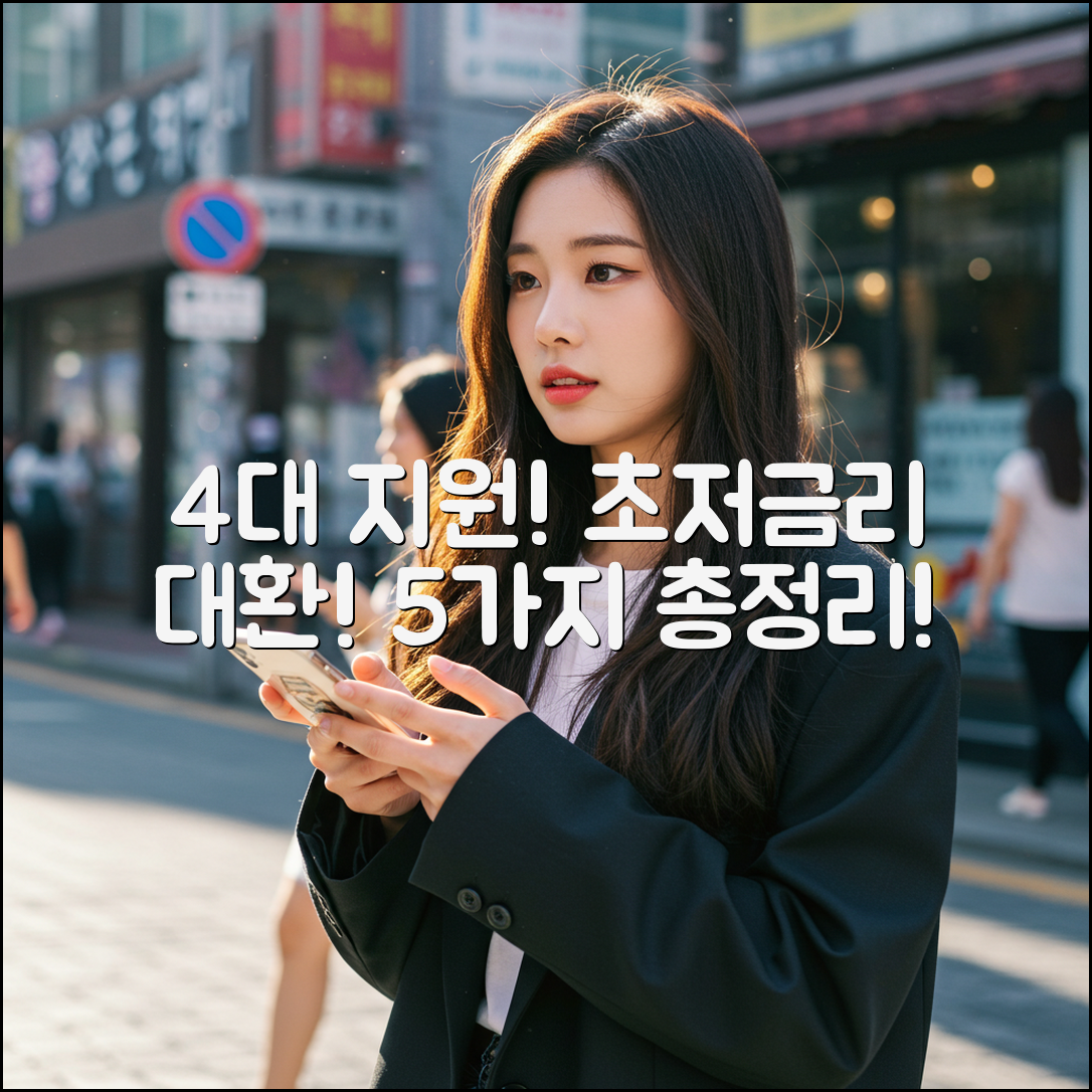 근로자 4대 지원! 저금리 대환대출 5가지 총정리