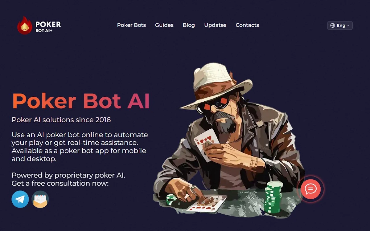 Captura de Poker Bot AI - Premium Poker AI and Bot Farm for Passive Earnings