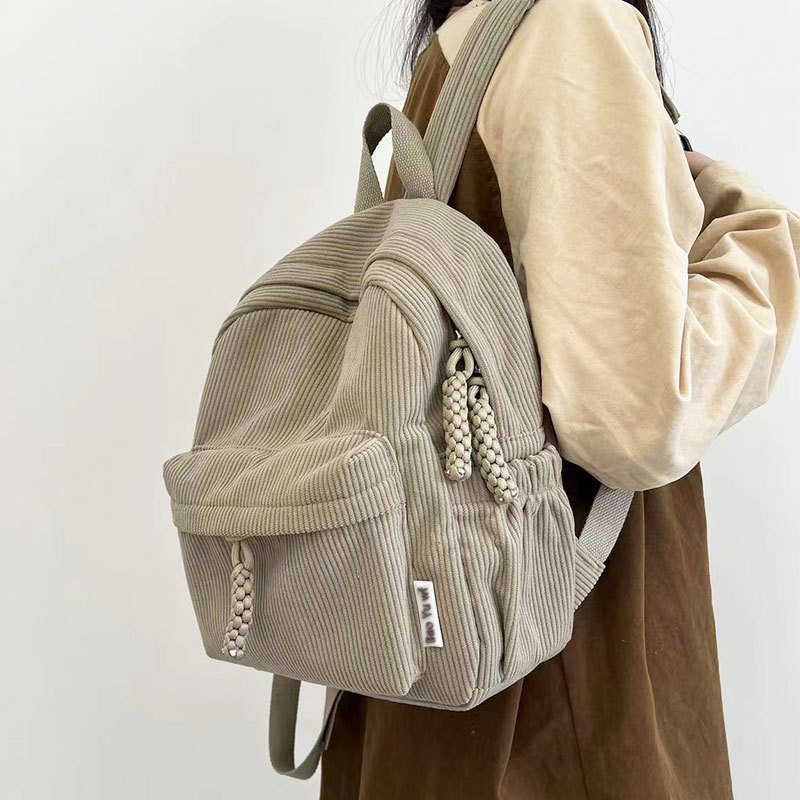 Women's backpack, corduroy, 20–35 L, for 13-inch laptop