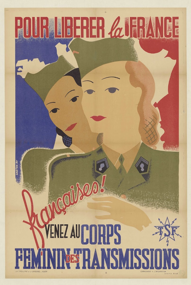 Armées françaises de libération Affiches de recrutement  Corps féminin des trans
