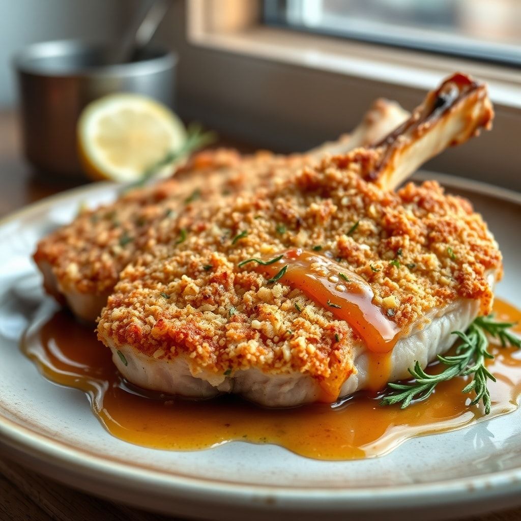 Crispy Parmesan Crusted Pork Chops Recipe for Easy Dinner in 40 Minutes finished