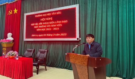 Hội nghị gặp gỡ, đối thoại giữa lãnh đạo Nhà trường với sinh viên năm học 2022 - 2023