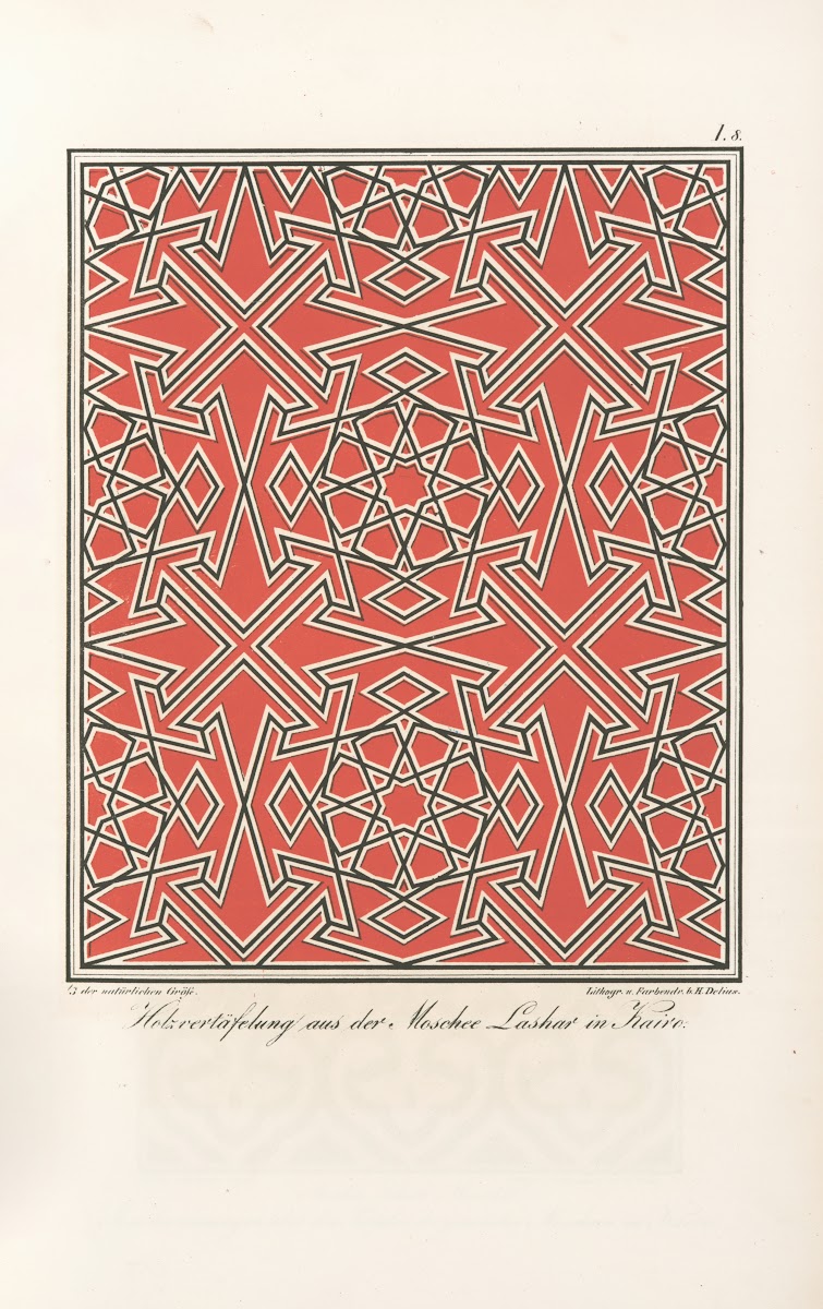 Holzvertäfelung aus der Moschee Lashar zu Kairo 1842