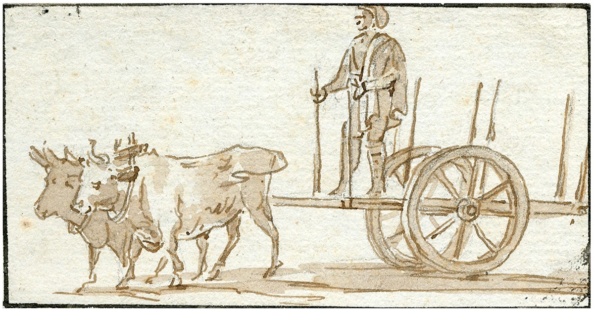 Een ossenwagen