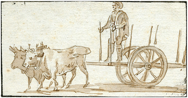 Een ossenwagen