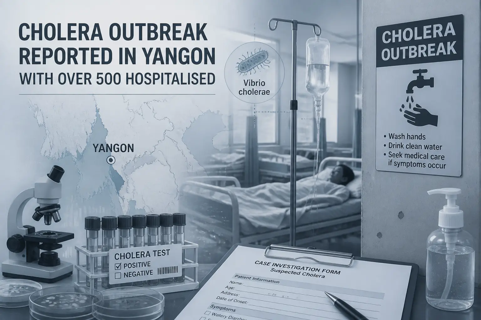 Editorial image for Cholera outbreak reported in Yangon with over 500 hospitalised