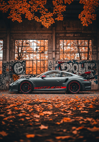 Porsche Autumn Grunge Garage