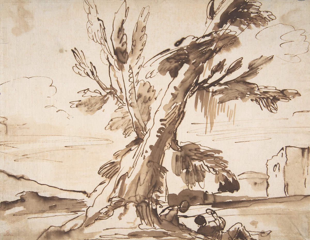 Landscape with Two Men Under a Tree 161266